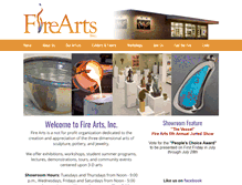 Tablet Screenshot of fireartsinc.com